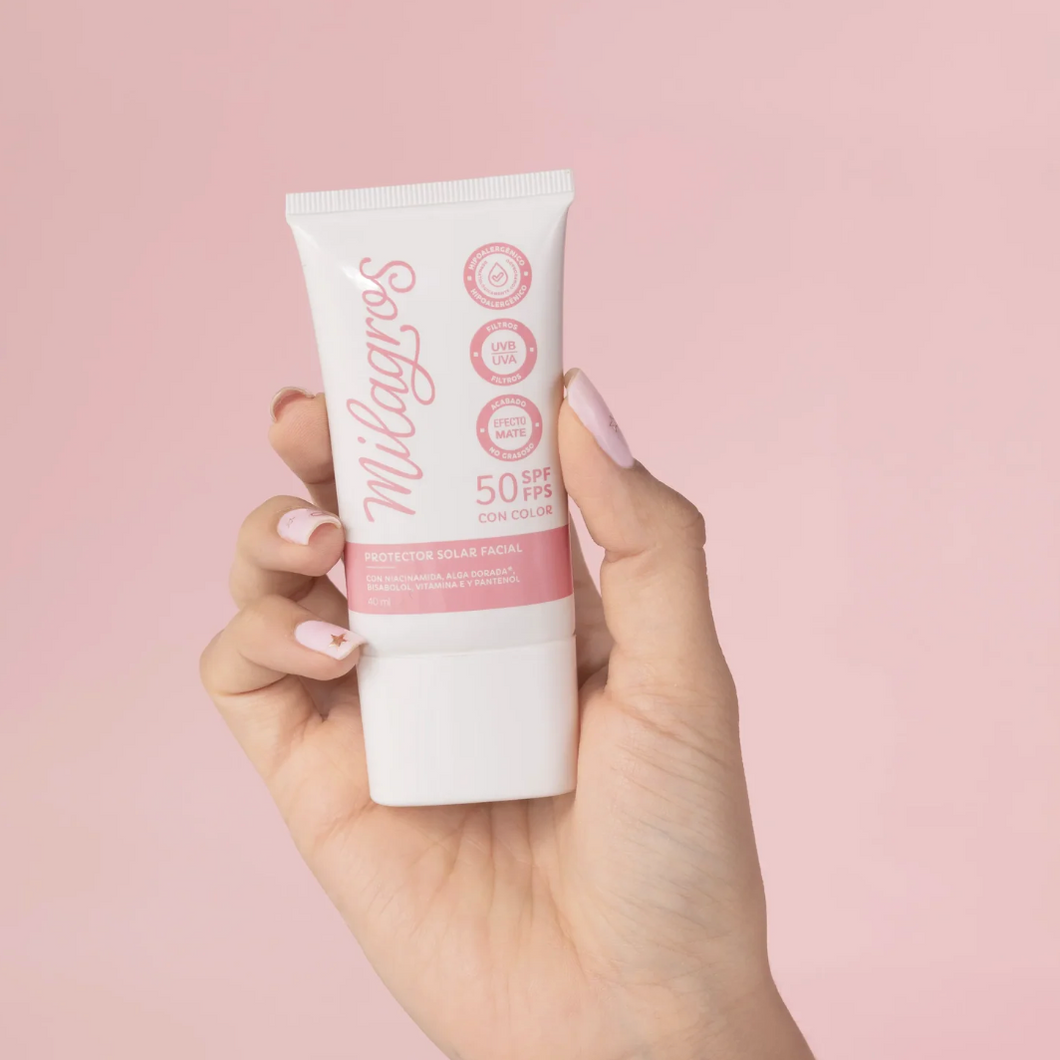 Protector Solar Facial con Color